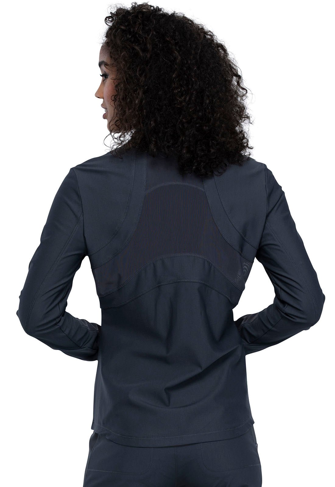 Cherokee Form Scrubs Zip Front Jacket CK390 in Black, Iron, Lavender, Navy, Pewter - Scrubs Select