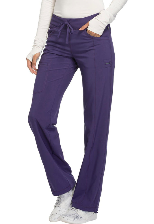 Cherokee Infinity Straight Leg Drawstring Scrub Pant 1123A in Grape, Hunter, Pewter, Red - Scrubs Select