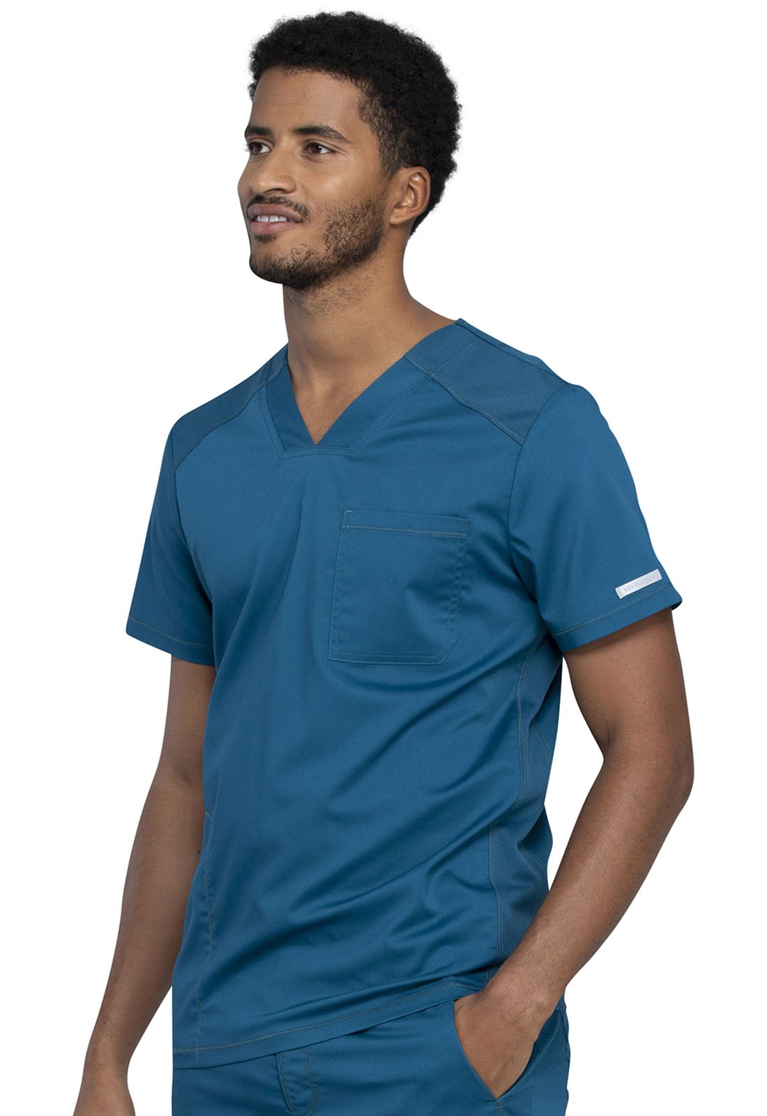 Cherokee Scrubs WW Revolution Men's V Neck WW603 Caribbean, Ciel, Hunter, Teal, Wine - Scrubs Select