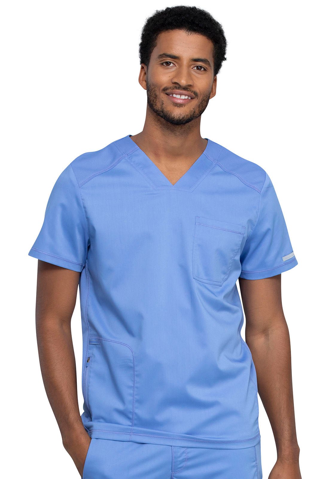 Cherokee Scrubs WW Revolution Men's V Neck WW603 Caribbean, Ciel, Hunter, Teal, Wine - Scrubs Select