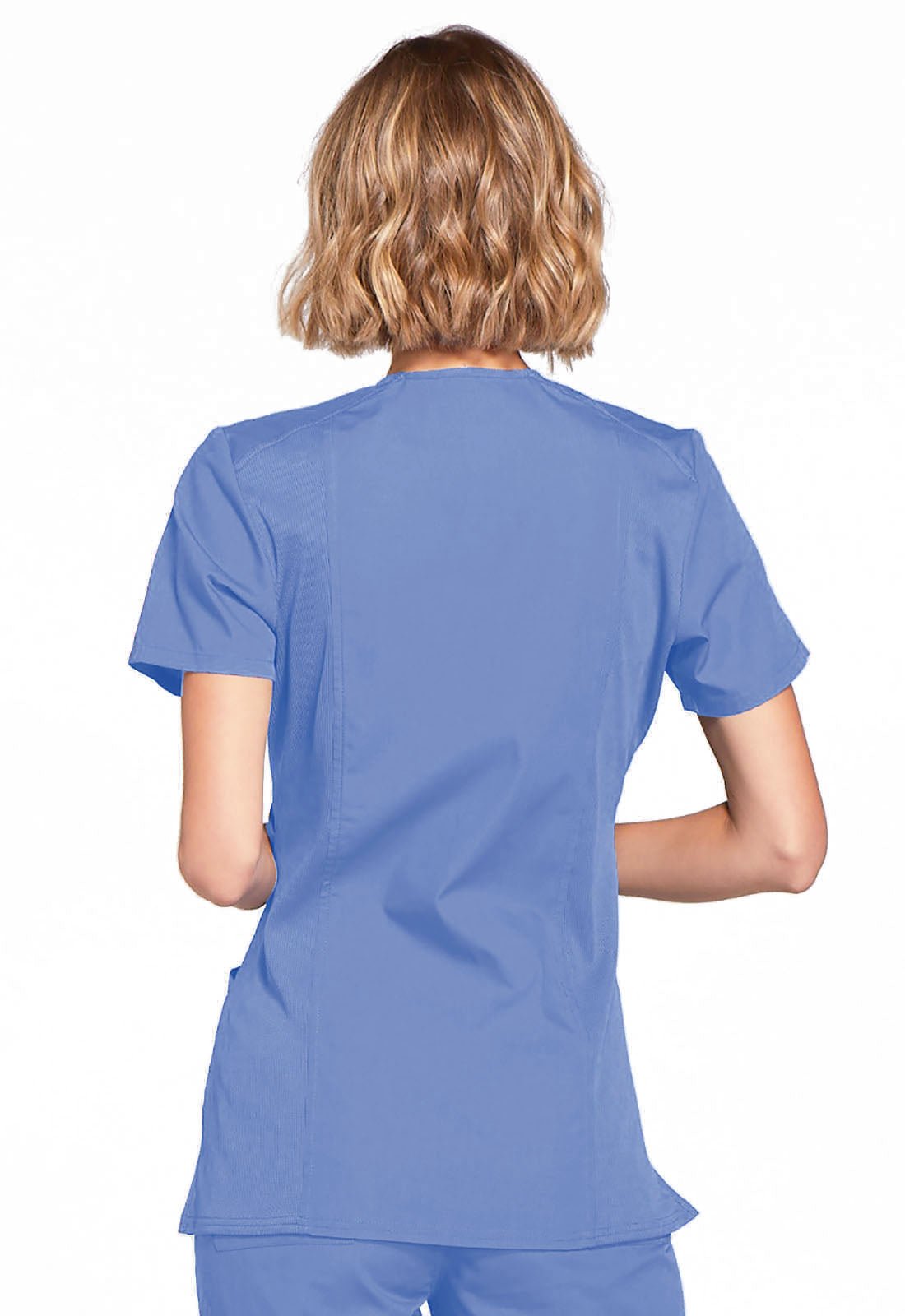 Cherokee WW Originals Scrub Mock Wrap Top WW650 in Ciel, Galaxy, Hunter, Red, Teal, White - Scrubs Select