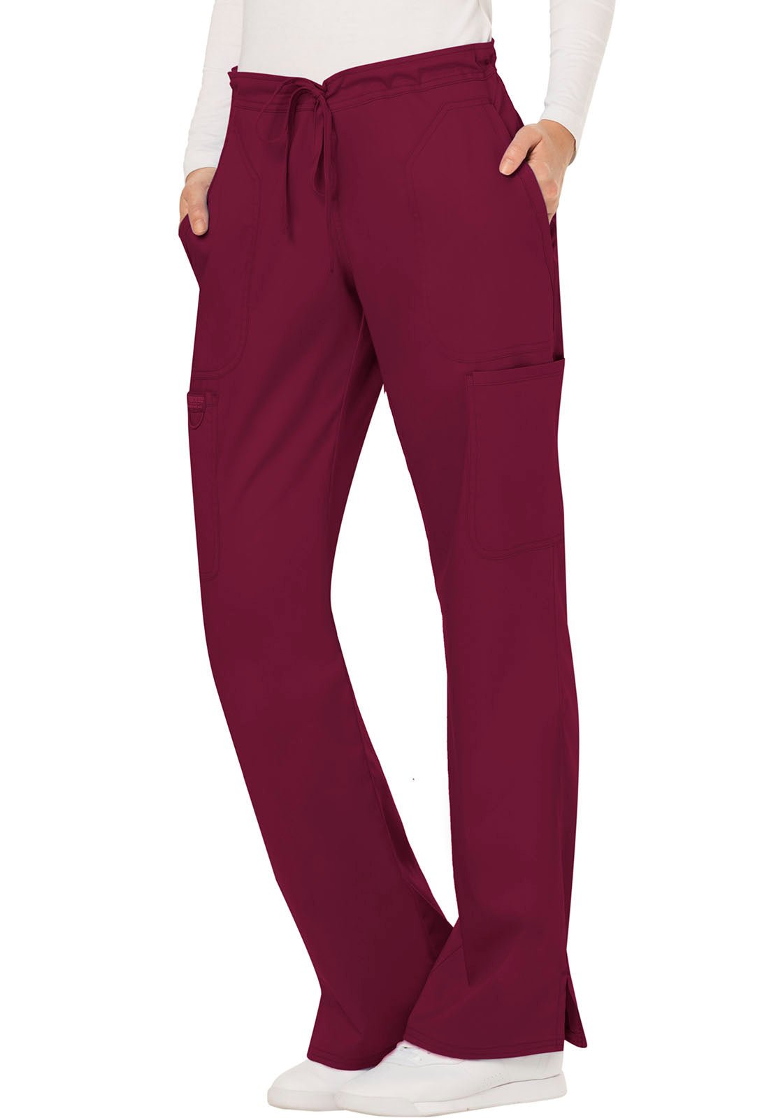 Cherokee WW Revolution Drawstring Scrub Pant WW120 in Galaxy, Khaki, Wine - Scrubs Select