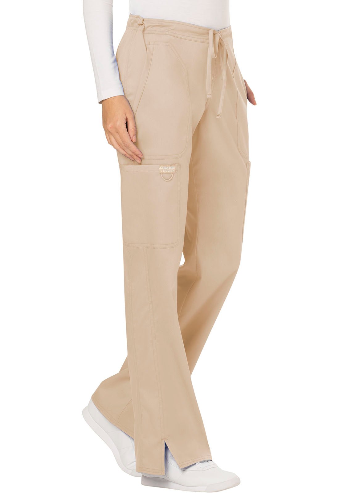 Cherokee WW Revolution Drawstring Scrub Pant WW120 in Galaxy, Khaki, Wine - Scrubs Select