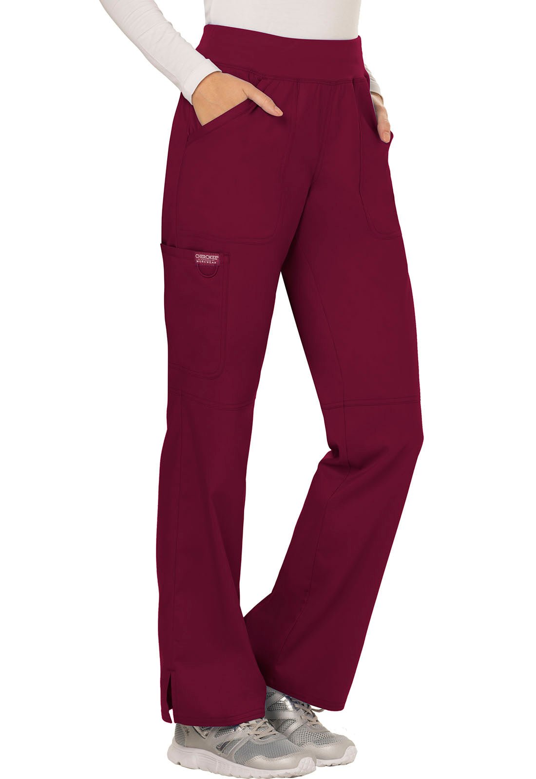 Cherokee WW Revolution Pull On Pant WW110 in Galaxy, Khaki, Wine - Scrubs Select