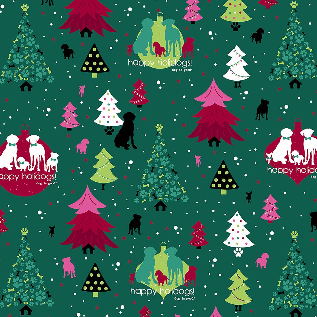 Christmas Dog Is Good Cherokee Print Tuckable V Neck Scrub Top CK664 OGHD - Scrubs Select