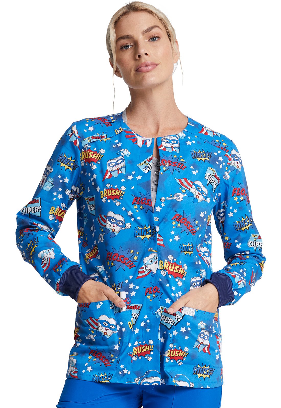 Dickies unicorn scrub jacket store