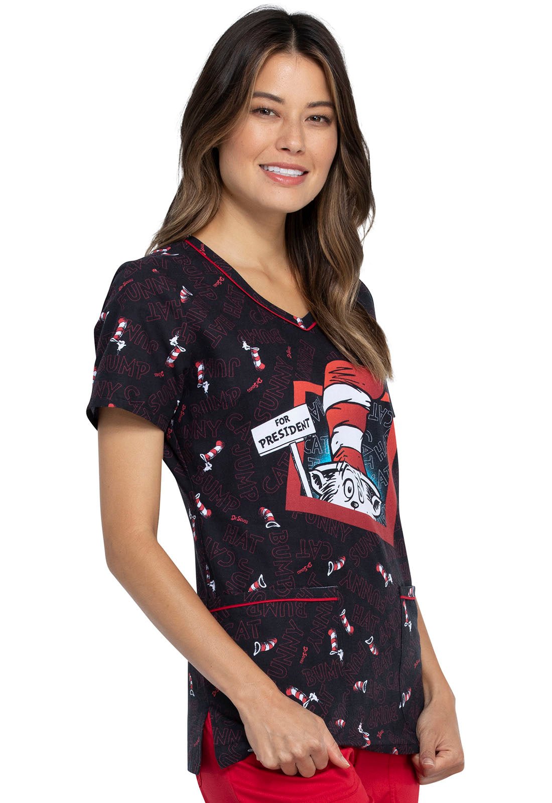 Dr. Seuss Tooniforms Licensed V Neck Scrub Top TF634 SEPH - Scrubs Select