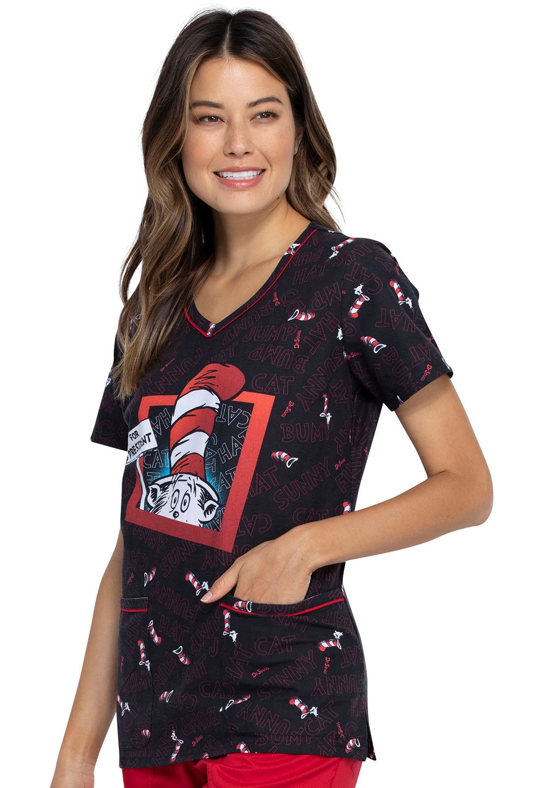 Dr. Seuss Tooniforms Licensed V Neck Scrub Top TF634 SEPH - Scrubs Select