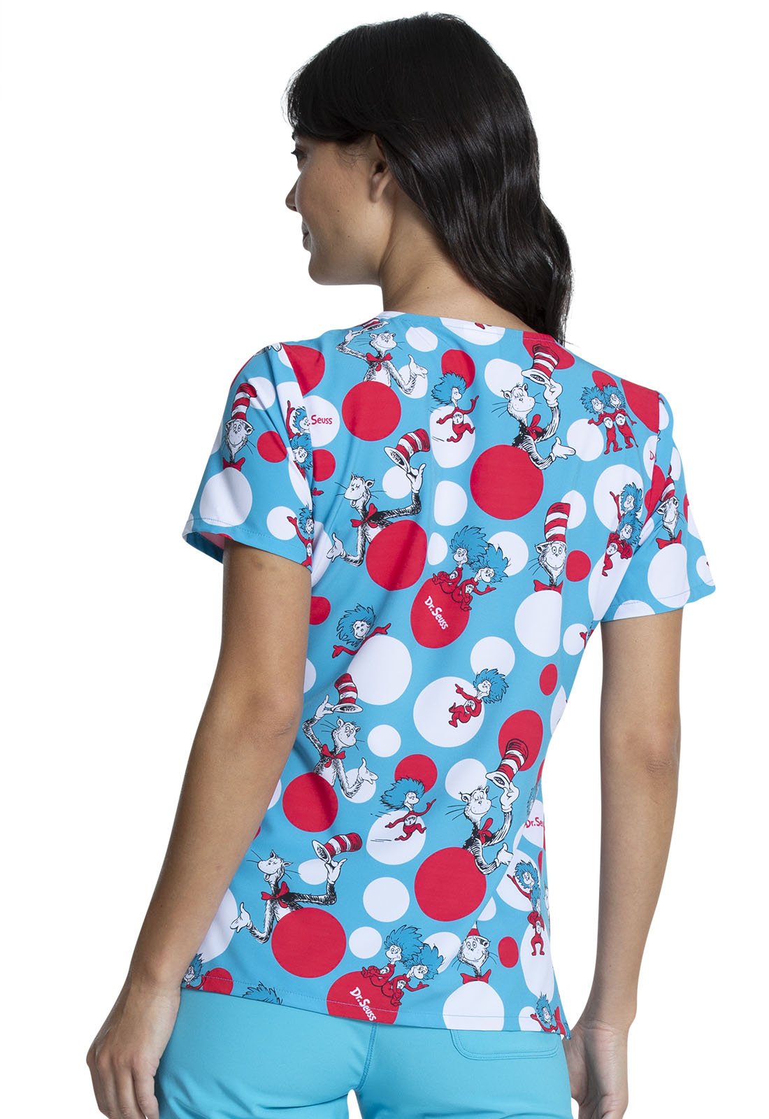 Dr. Seuss Tooniforms V Neck Medical Scrub Top TF614 SEOU - Scrubs Select