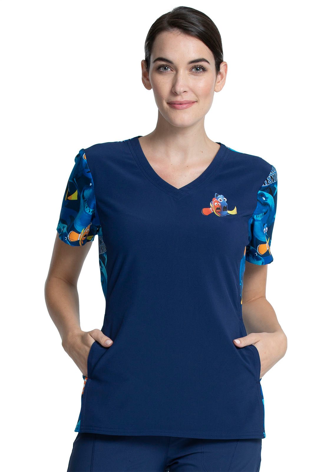 Finding Nemo Tooniforms Licensed V Neck Scrub Top TF748 FNAF - Scrubs Select