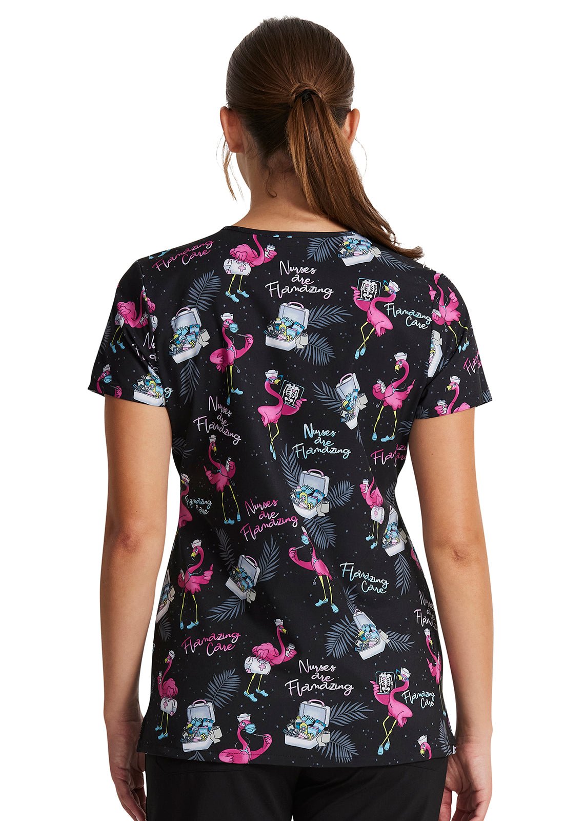 Flamingo scrub top outlet