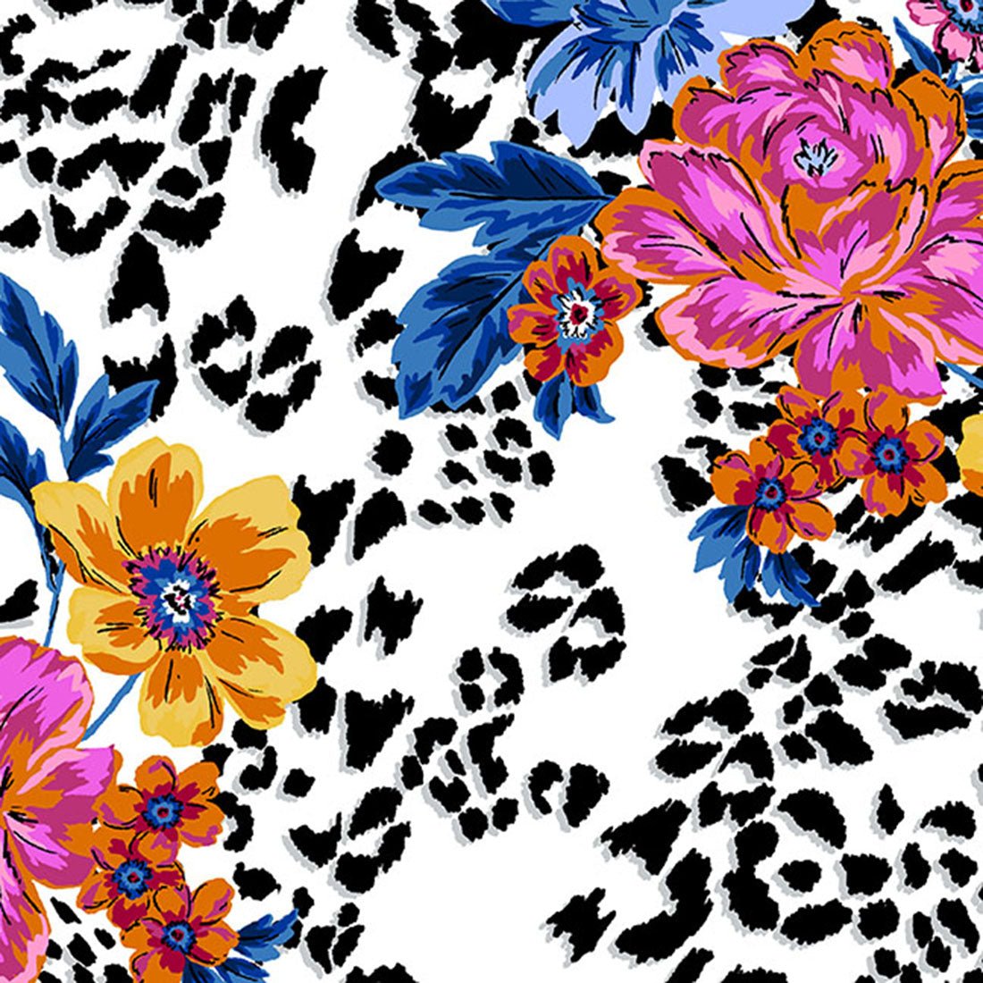 Floral Print V Neck Scrub Top CK646 LEBM - Scrubs Select
