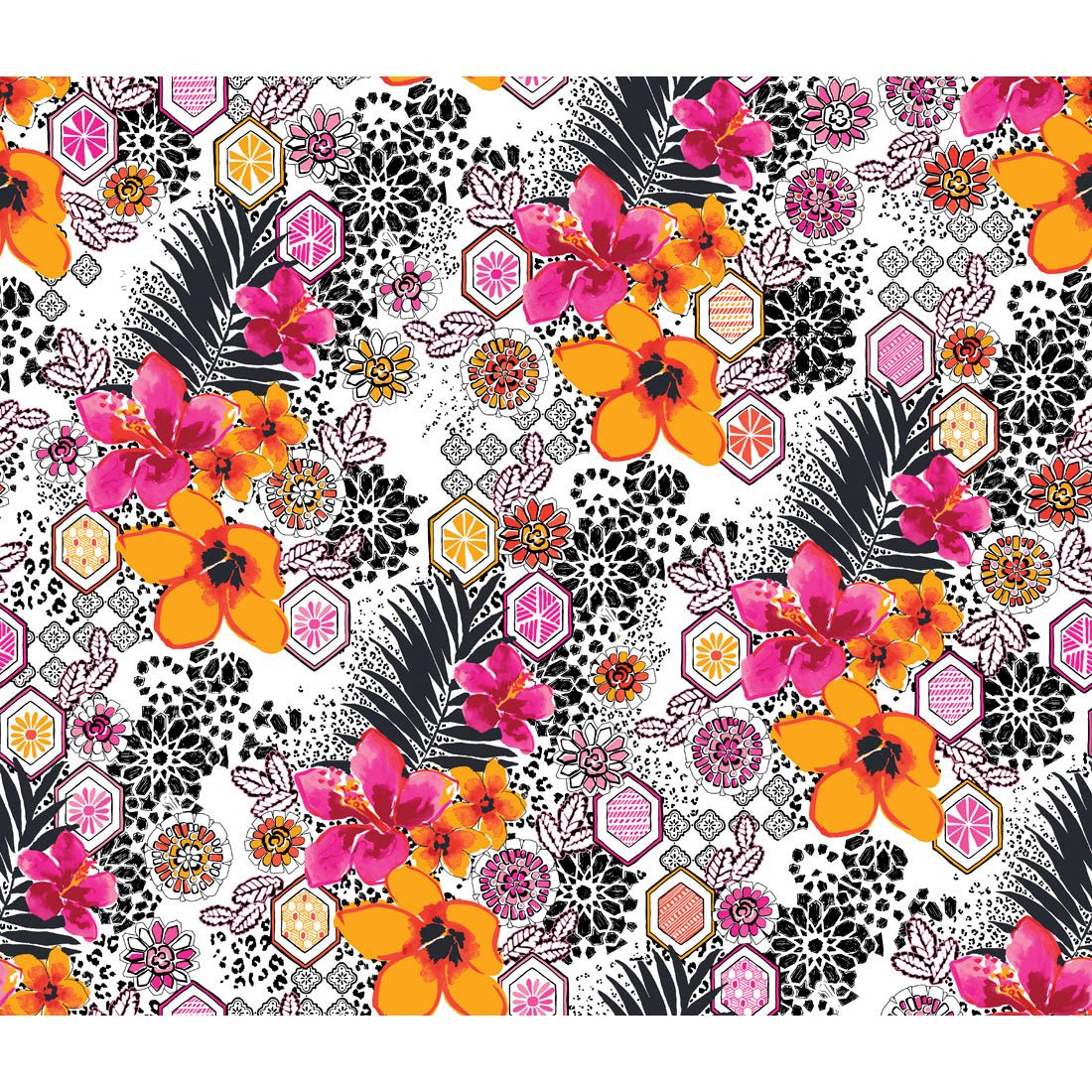 Floral Print V Neck Scrub Top DK708 LEJU - Scrubs Select