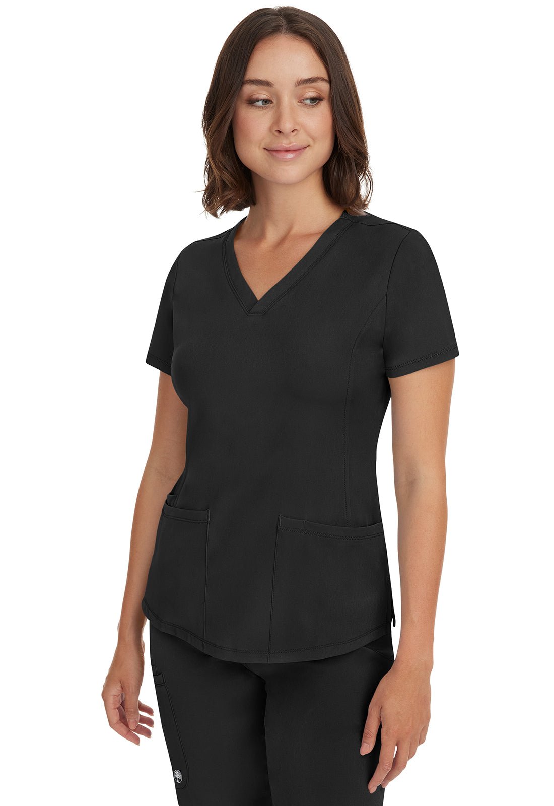 Healing Hands Monica Scrub V Neck Top 2500 Black, Ceil, Hunter, Navy, Pewter, Royal - Scrubs Select