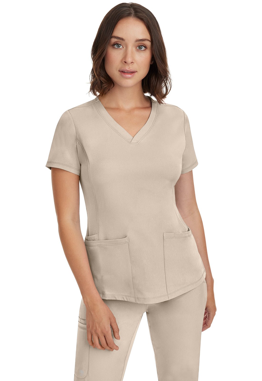 Healing Hands Monica Scrub V Neck Top 2500 Carnation, Khaki, Red, Teal, White - Scrubs Select