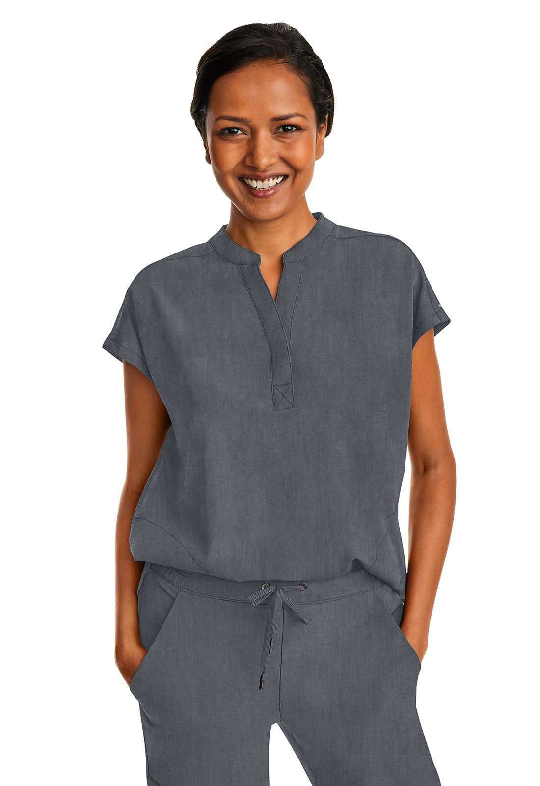 Healing Hands Purple Label Journey Mandarin Collar Scrub Top 2152 - Scrubs Select