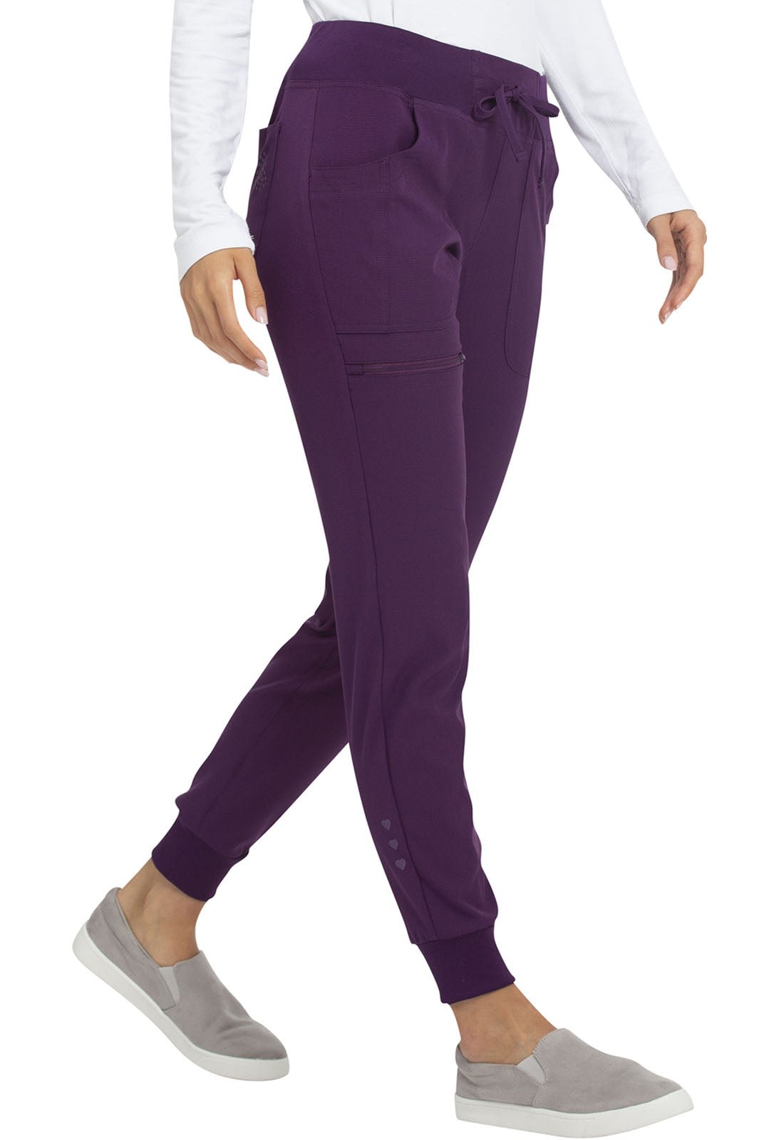 HeartSoul Drawstring Jogger Pant HS030 in Caribbean, Ciel, Eggplant - Scrubs Select