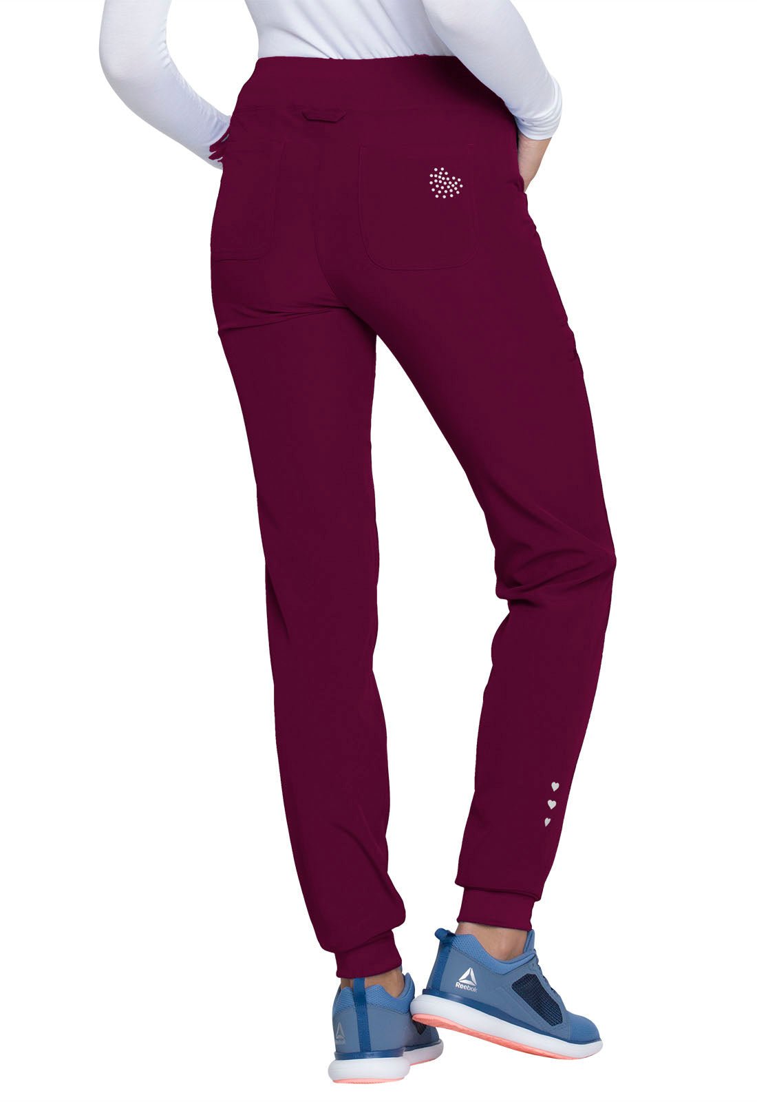 HeartSoul Drawstring Jogger Pant HS030 in Pewter, Royal, Teal, Wine - Scrubs Select