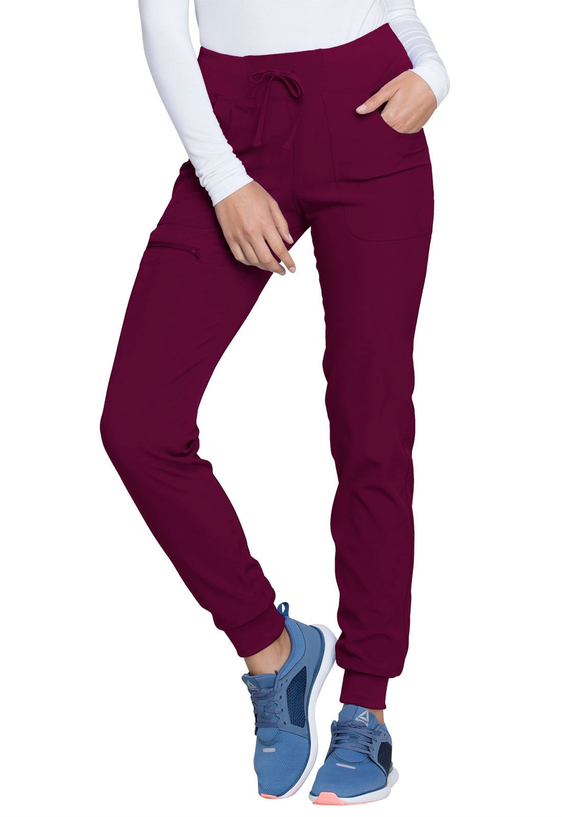 HeartSoul Drawstring Jogger Pant HS030 in Pewter, Royal, Teal, Wine - Scrubs Select