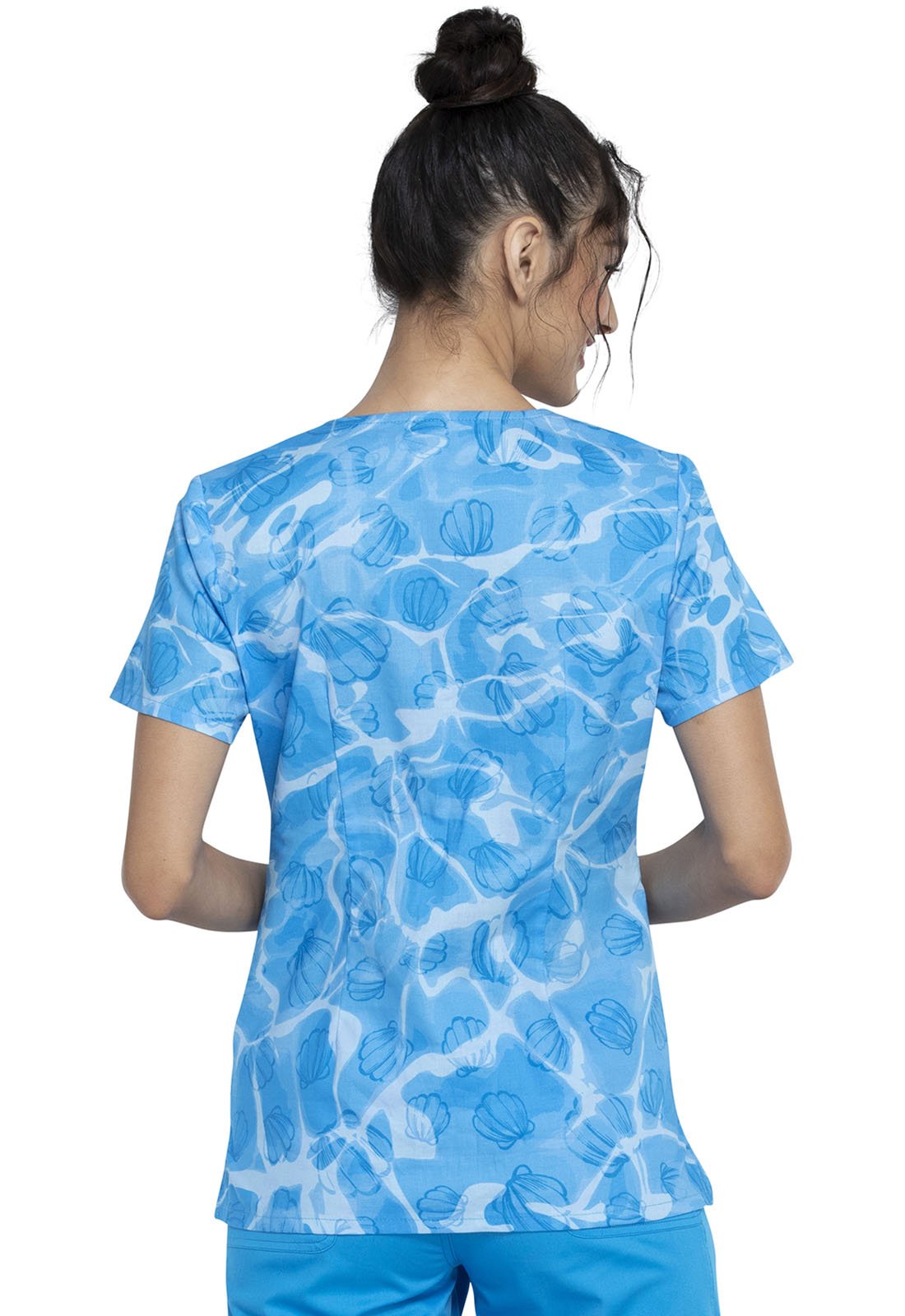 Little Mermaid Tooniforms Licensed Disney V Neck Scrub Top TF626 LMFL - Scrubs Select