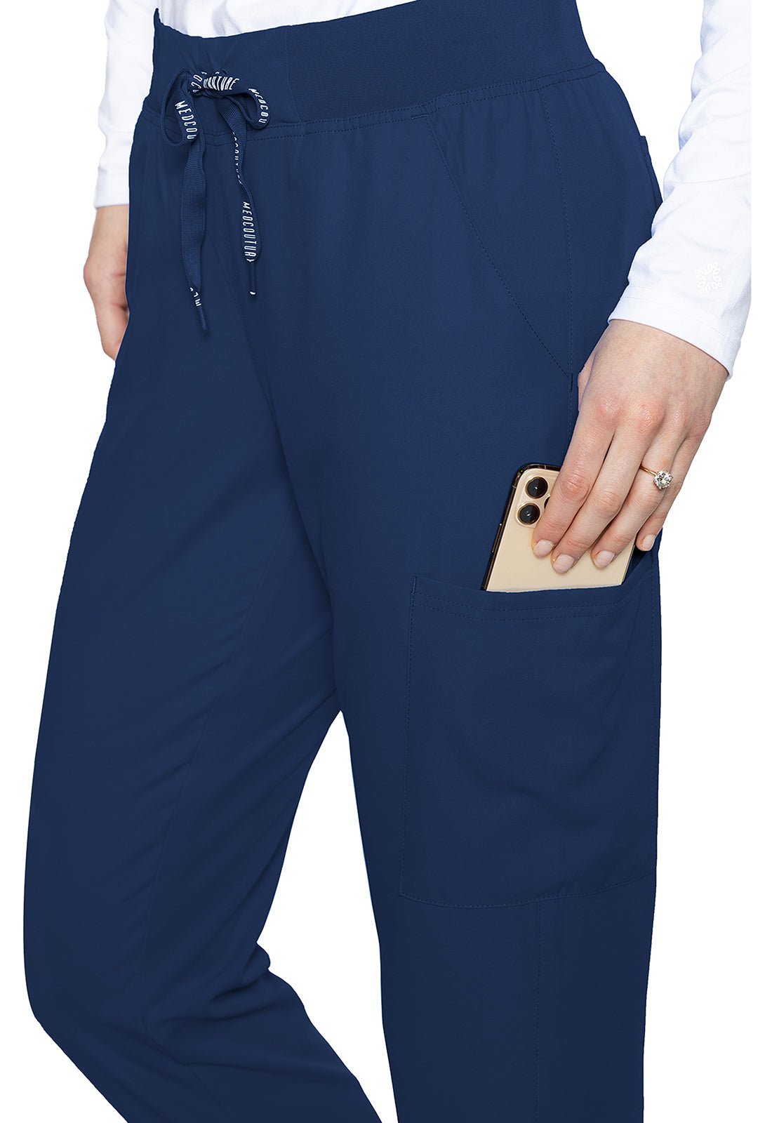 Med Couture Insight Jogger Scrub Pant MC2711 in Black, Navy, Pewter, Royal - Scrubs Select