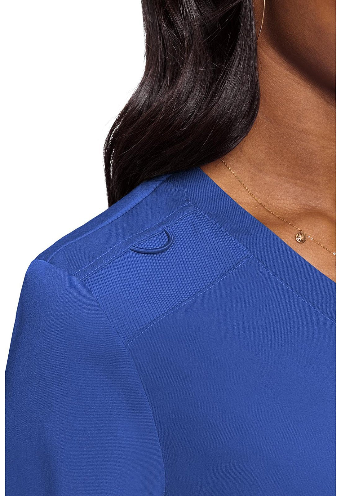 Med Couture Touch V Neck Scrub Top MC7448 in Black, Caribbean, Ciel, Navy, Pewter, Royal, Wine - Scrubs Select