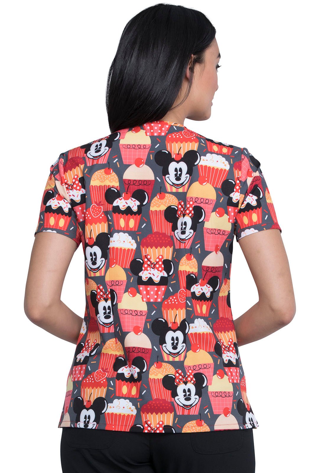 Mickey and Minnie Mouse Tooniforms Licensed Disney V Neck Scrub Top TF610 MKUT - Scrubs Select