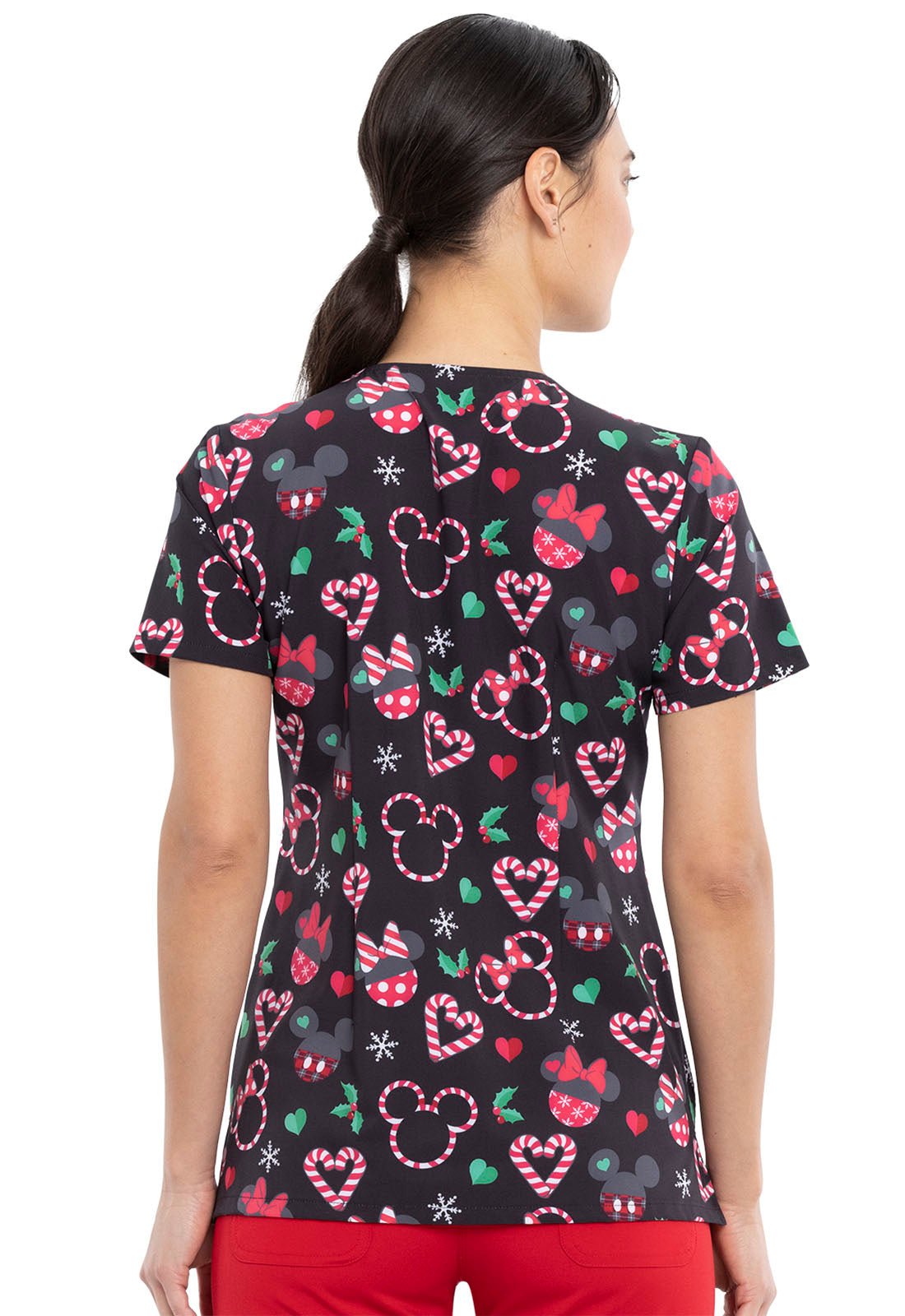 Disney christmas scrub tops store