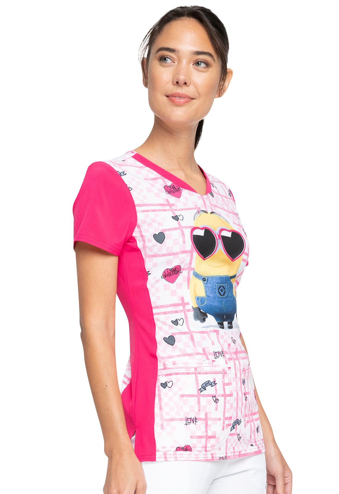 Minions Cherokee Tooniforms Despicable Me V Neck Scrub Top TF757 DPSM - Scrubs Select