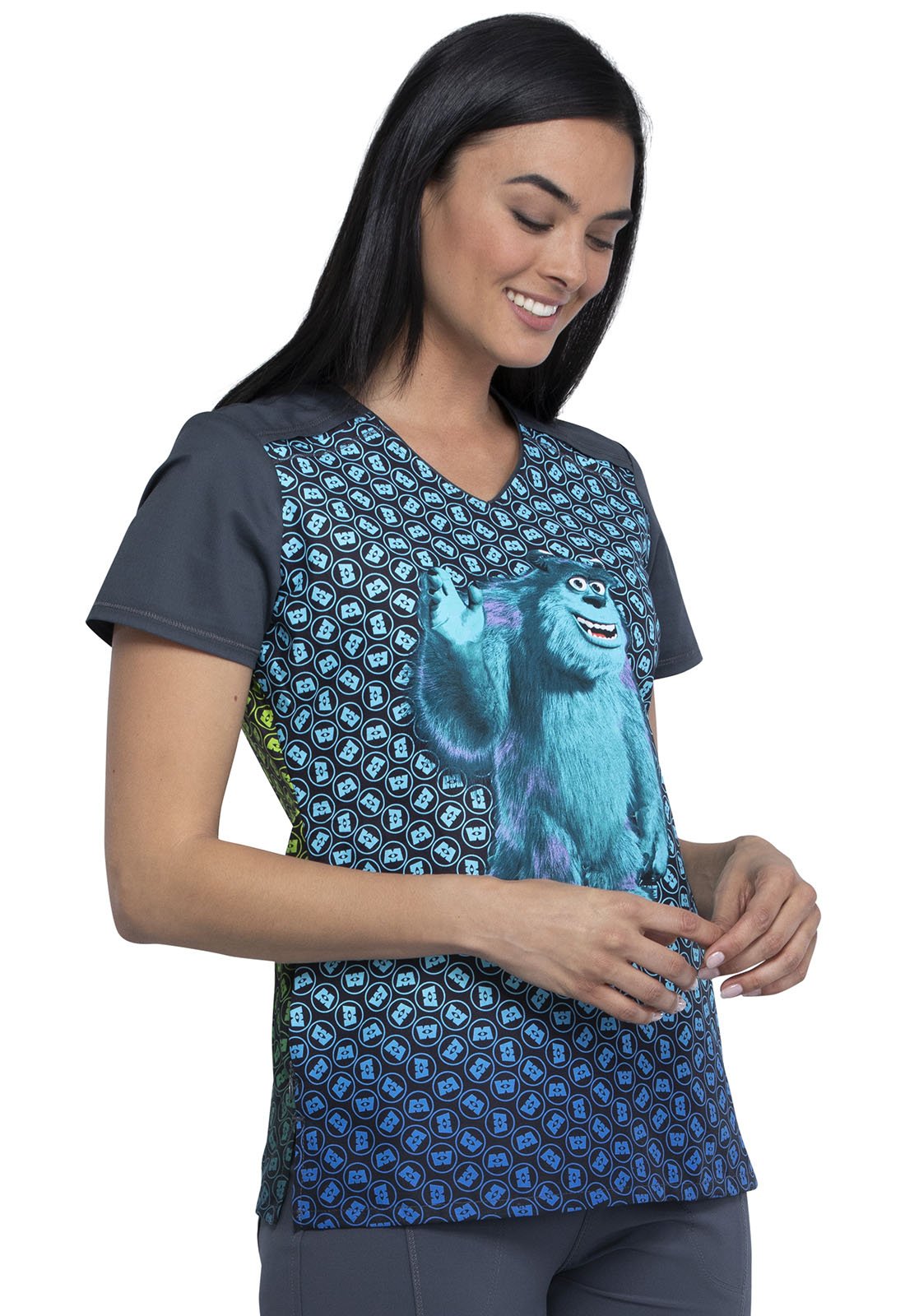 Monsters Inc Tooniforms Licensed V Neck Scrub Top TF660 MCMC - Scrubs Select