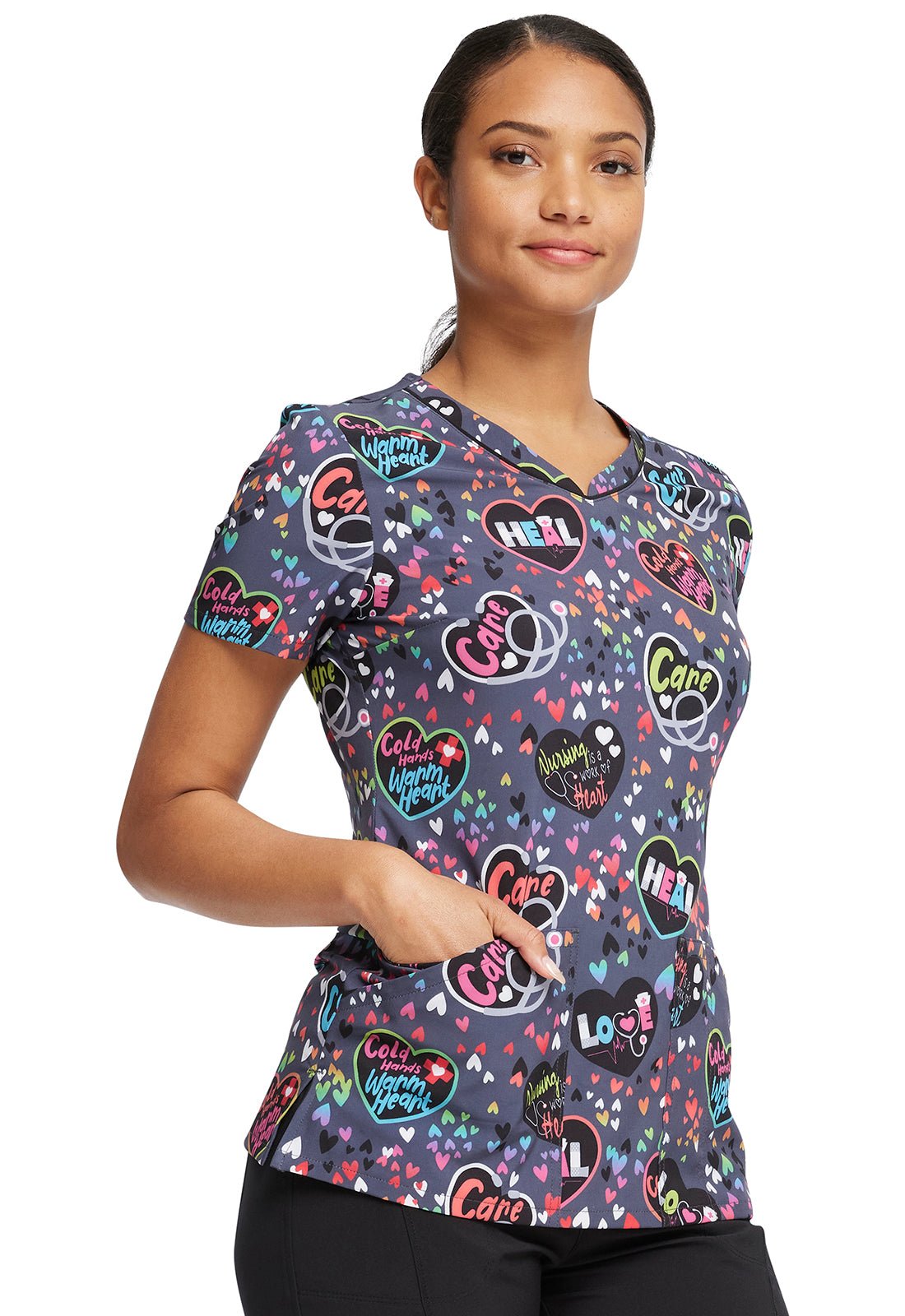 Cherokee print scrub tops store
