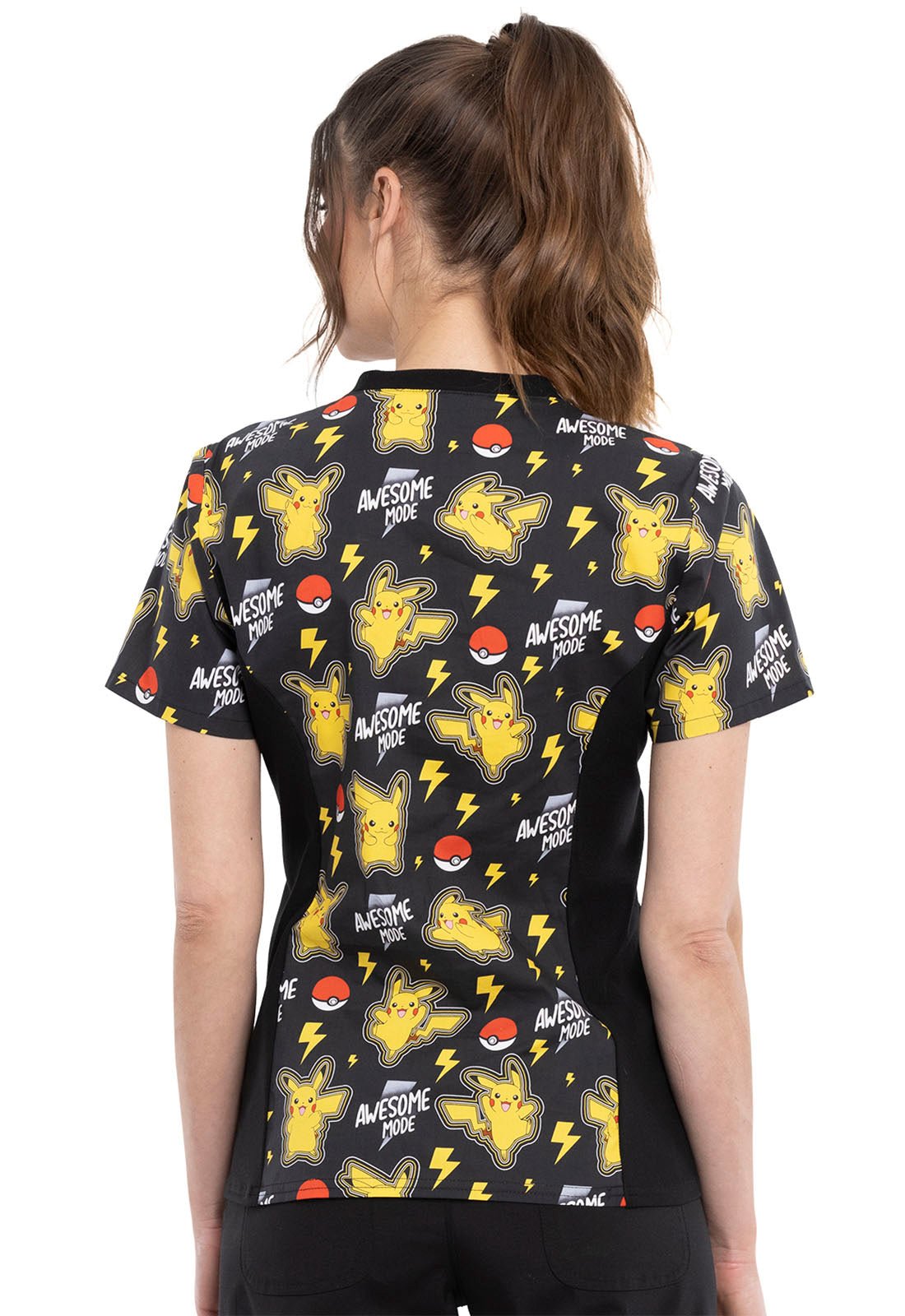 Pichu Tooniforms Licensed Pokemon V Neck Scrub Top TF636 PMAM - Scrubs Select