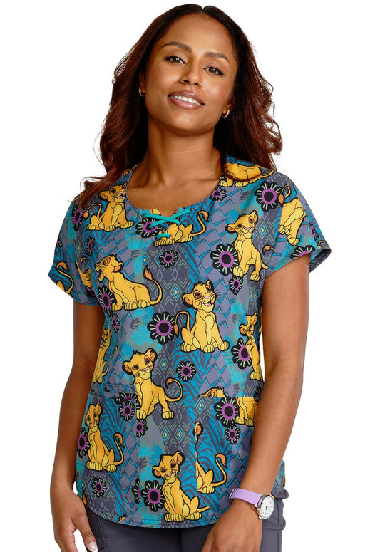 Simba Cherokee Tooniforms Disney Lion King Round Neck Scrub Top TF787 LKOR - Scrubs Select