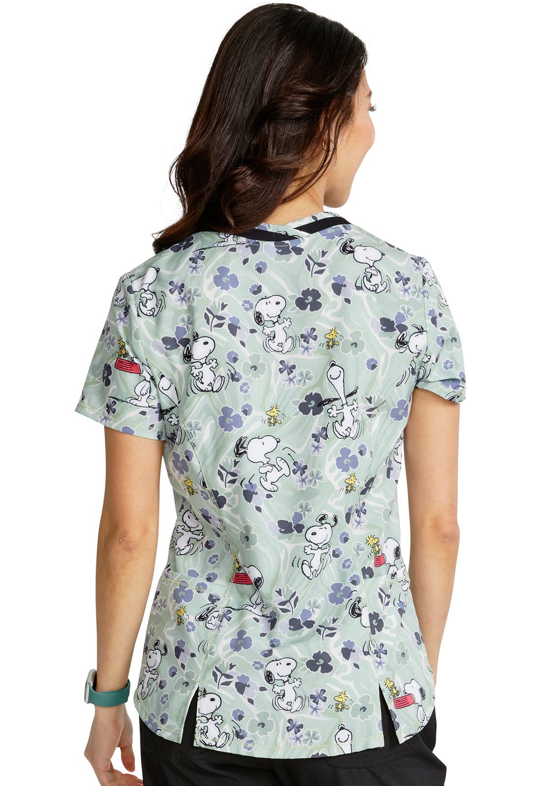 Snoopy Cherokee Tooniforms Peanuts V Neck Scrub Top TF769 PNVM - Scrubs Select