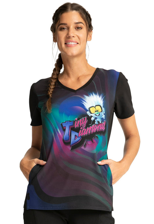 Trolls Tooniforms Licensed Dreamworks V Neck Scrub Top TF627 TOTD - Scrubs Select