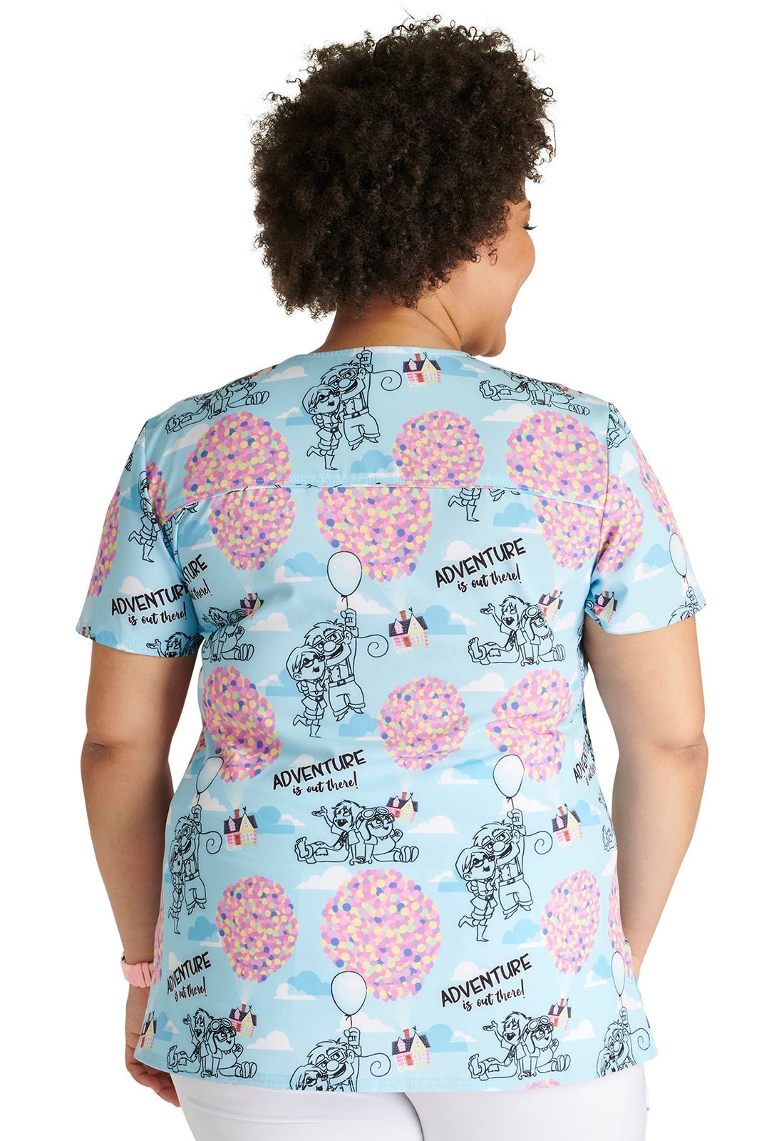 UP! Cherokee Tooniforms Disney V Neck Scrub Top TF776 UPAD - Scrubs Select