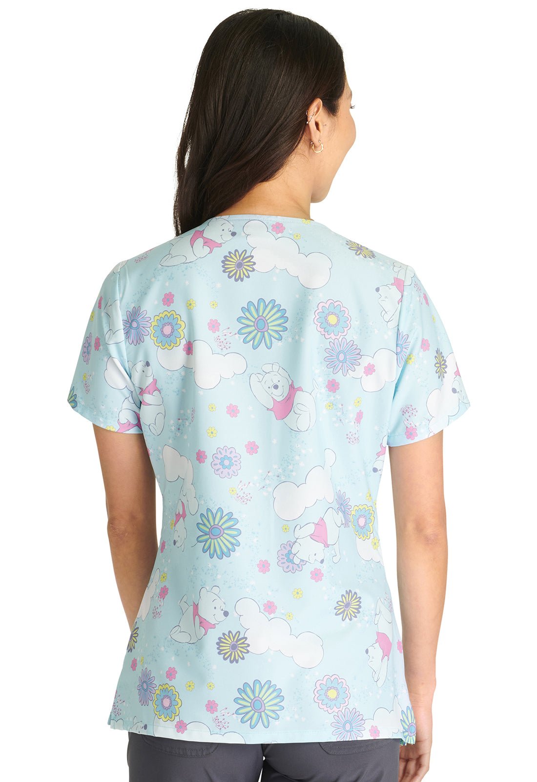 Winnie The Pooh Cherokee Tooniforms Disney V Neck Scrub Top TF614 PHFE - Scrubs Select