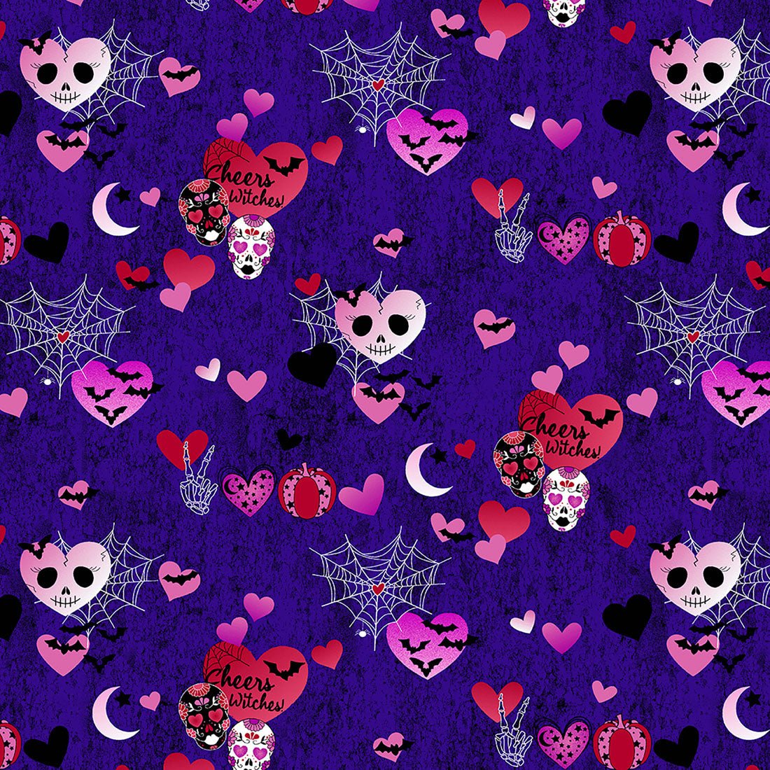 Witches Heartsoul Print Halloween V Neck Scrub Top HS821 CRWT - Scrubs Select